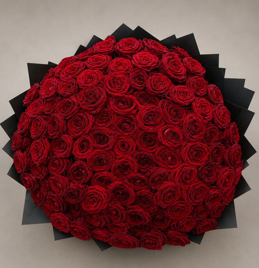 Bouquet XXL – 100 Roses Rouges