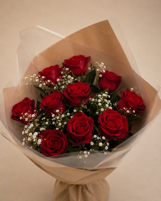 Bouquet de 10 Roses Rouges